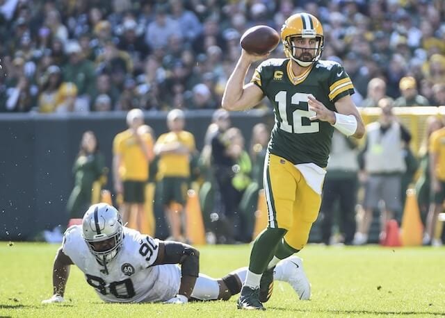 Aaron Rodgers, Packers, Raiders