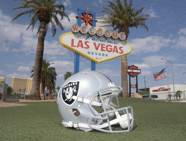 Raiders helmet, Welcome to Las Vegas sign