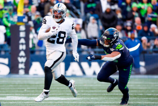 Josh Jacobs, Raiders, Seahawks