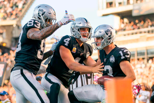 Derek Carr, Hunter Renfrow, Darren Waller, Raiders