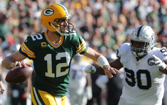 Aaron Rodgers, Packers, Raiders