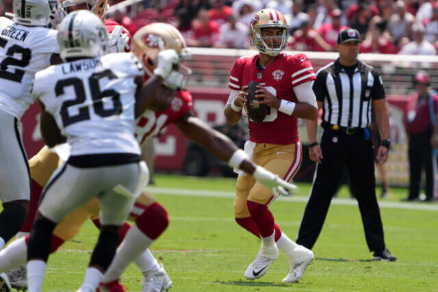 Jimmy Garoppolo, 49ers, Raiders